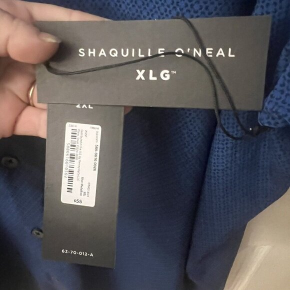 Shaquille O’Neil Woven pattern short sleeve men’s collared shirt size‎ 2 XL - Picture 4 of 4